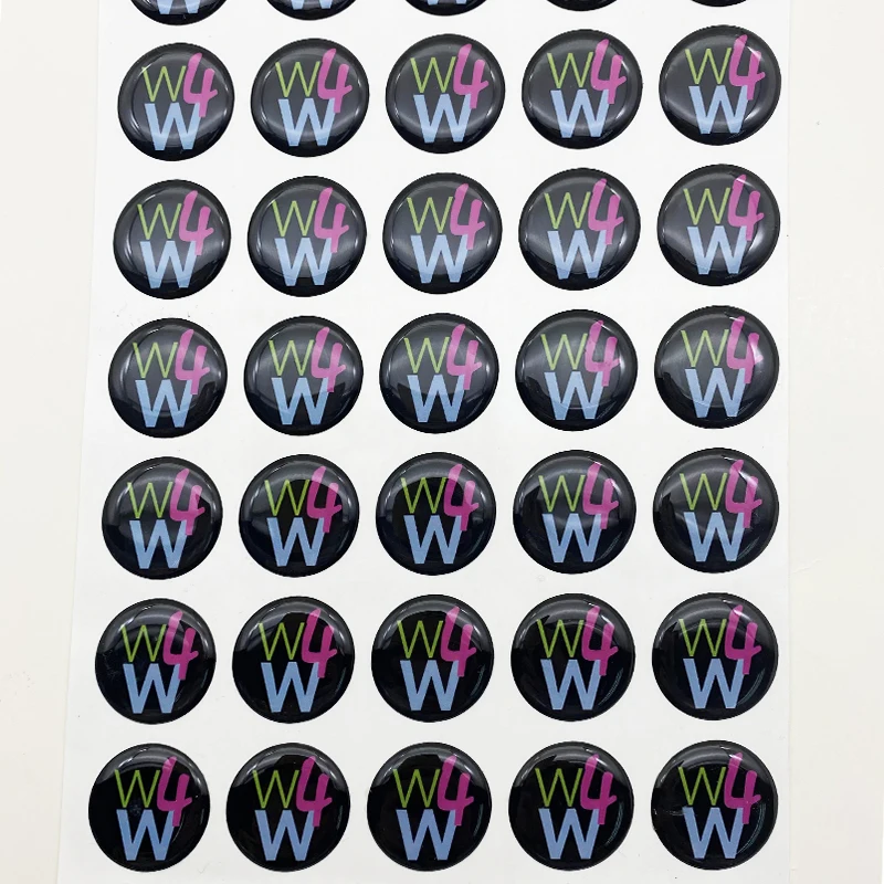 high quality waterproof self adhesive vinyl 1.5mm thickness resin dome label custom logo epoxy sticker print