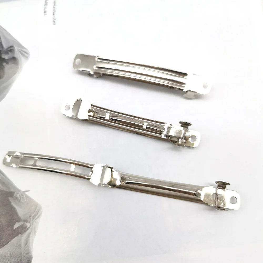 8cm Silver Metal French Barrette Hair Clips Wholesale for Hair Clip DIY