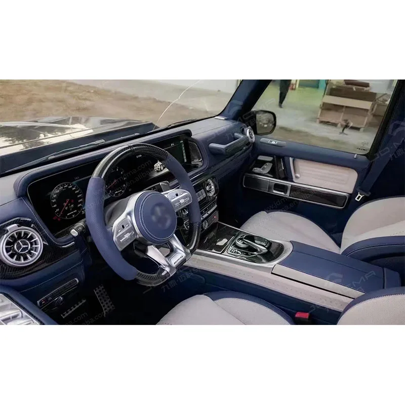 JDMCMA Dark Blue G400 G500 G55 G63 2002-2018 Interior Accessory Part For G Class W463 To W464 2019+ Upgrade Interior Kit
