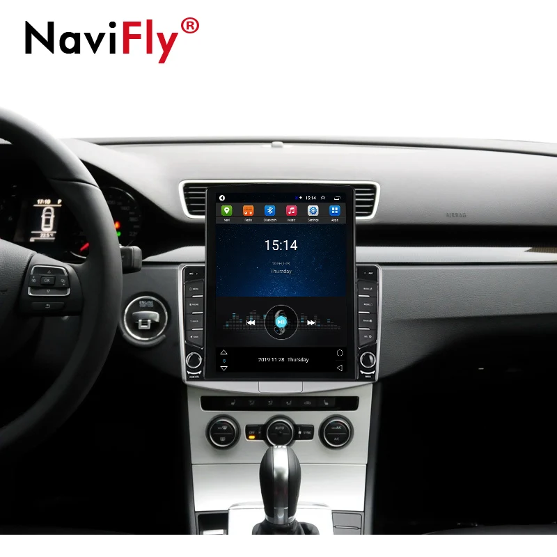 Navifly Android 9 Tesla экран 1 + 16g Автомобильный видеоплеер для VW Passat B6 B7 CC Magotan 2011-2014 GPS навигатор 2.5D