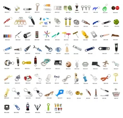 Customized or ready-made wood round-shaped beer opener with magnetic