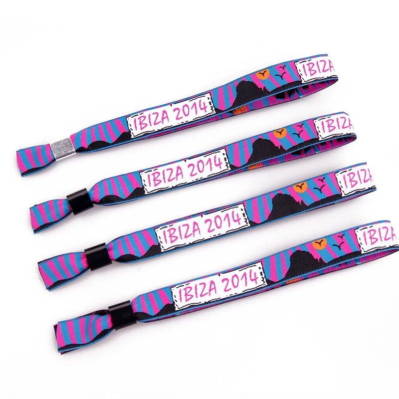 Hot Selling Top Grade Sample Free Woven Tire Wristband With Custom Logo