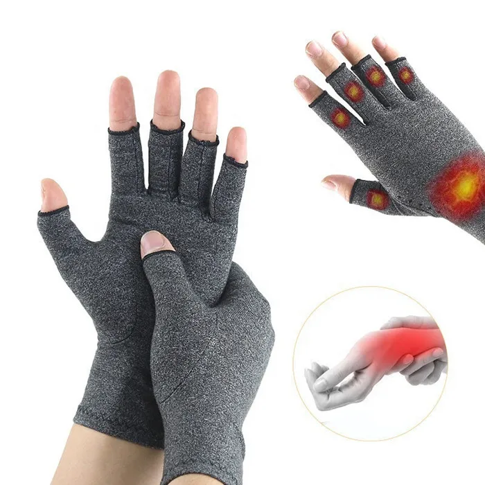 Fingerless Copper Anti Arthritis Gloves Orthopedic Hand Arthritis Compression Gloves for Arthritis