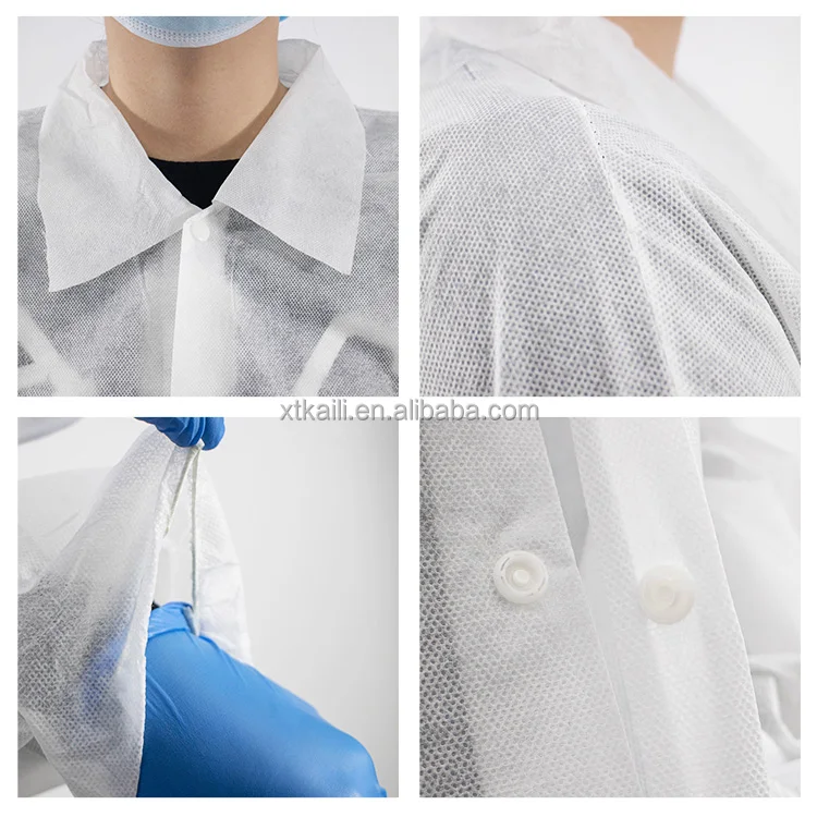 2022 Hot sell  Non Woven Isolation Gowns lab coat  Disposable Surgical Gowns