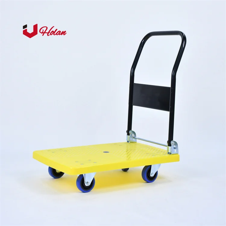 
Wholesale Hand Truck 150mm Height of Deck B1-150 Folding Trolley Push Cart Platform Trolley Plastic Storage Foldable 12 Monthes 