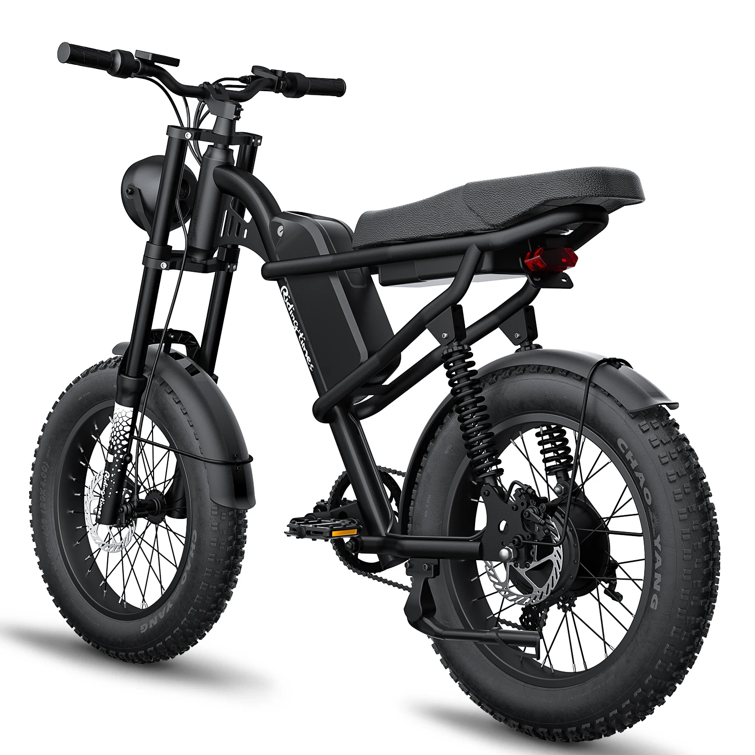 Fat Tires 48V 15.6Ah 500w Electric Bike With Dual Disc Brakes Removable Battery Storage Basket Retro Off Road wheels