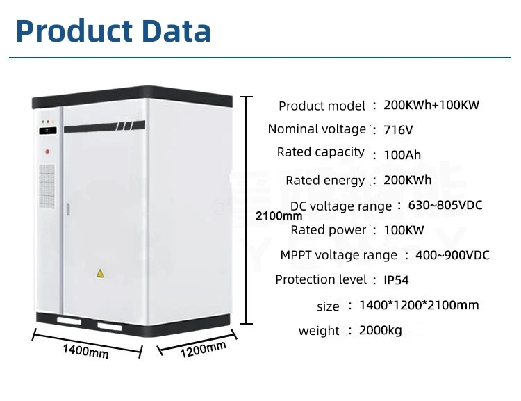 Hybvrid pv station AC/DC integrated cabinet 215kwh+100kw all-in-one solar inverter and battery system