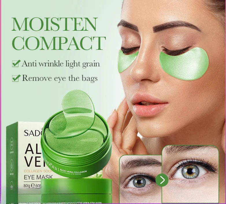 Private brand Moisturizing aloe Vera Collagen Soothing eye Mask