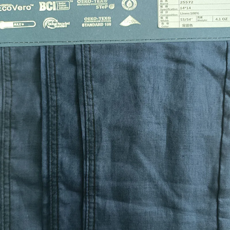 Wholesale High Quality 100% linen fabric stock fabrics bed linen 100 cotton linen cotton fabric