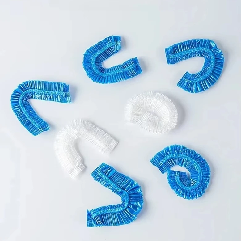 Waterproof thickened elastic transparent shower cap Disposable plastic polyethylene shower cap Salons unisex hotel household
