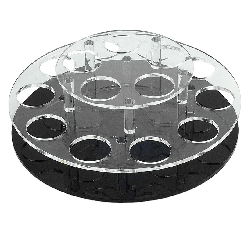 2021 Hot Sale Round Rotating Perfume Essential Oil Acrylic Bottle Display Stand