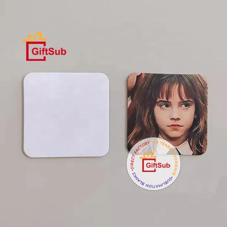 Personalized Gift Sublimation Fridge Magnet Blanks Custom DIY Refrigerator Magnets Decorative Round Rectangle Souvenir Magnet