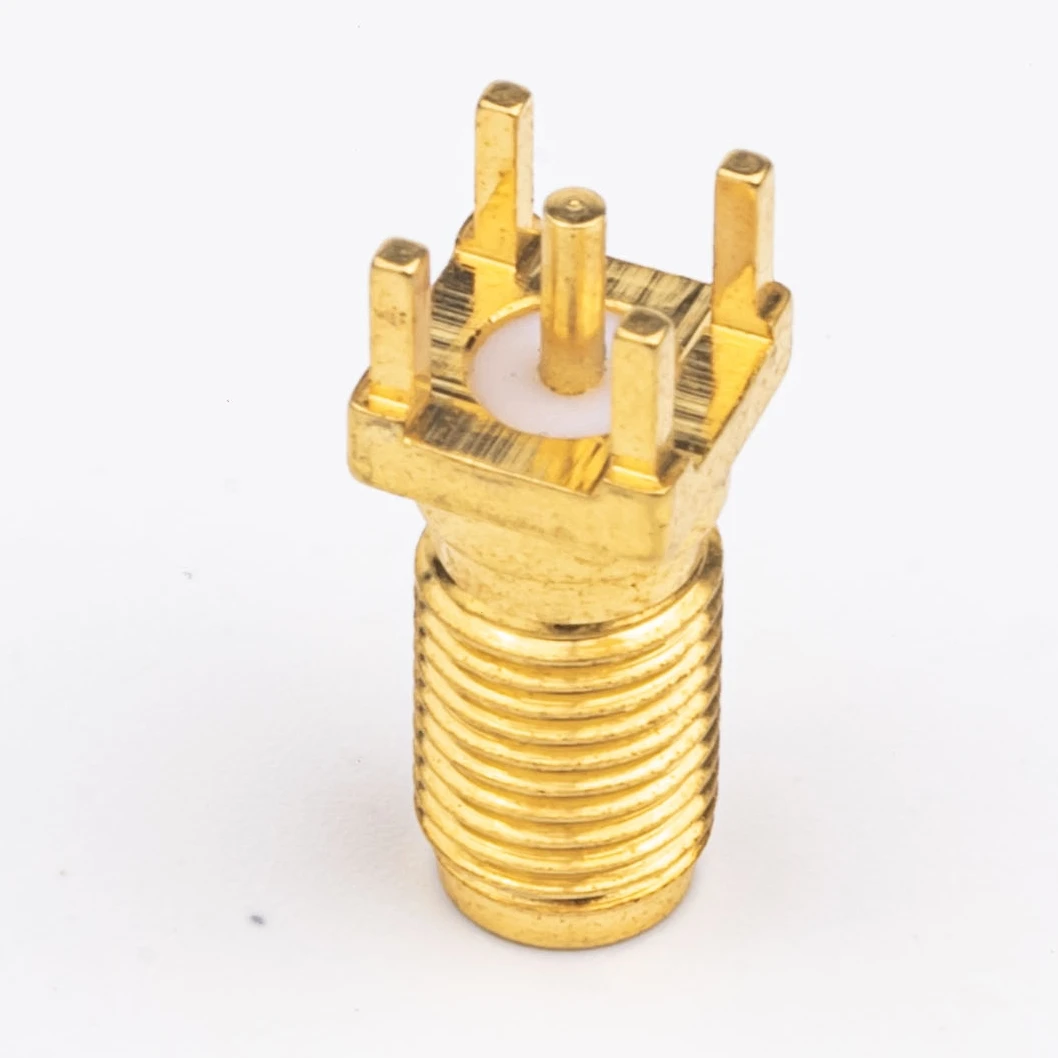 Microstripe Panel installation female jack for PCB Mount SMA RF coaxial connector