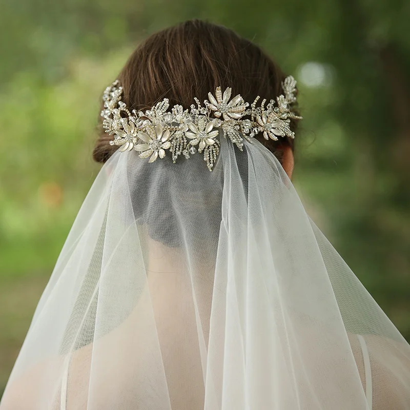 Fashion Refinement Veil Accessories Crystal Rhinestone Accessories Hair Bands For Woman