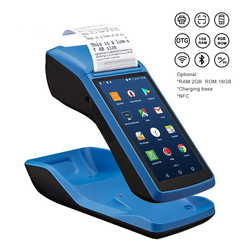Handheld Pos Android Billing Pos terminal Machine Software Electronics All in One Pos Systems with Barcode Scanner