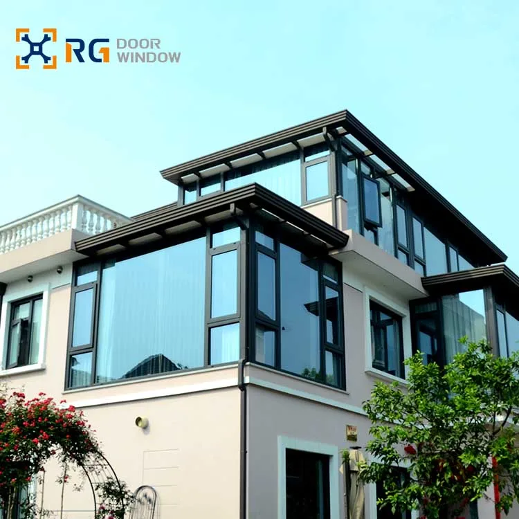 RG100 2021 High Quality Sun Room Winter Garden Glass Roof 4 Season Prefabricated Greenhouse Aluminum Alloy sun room