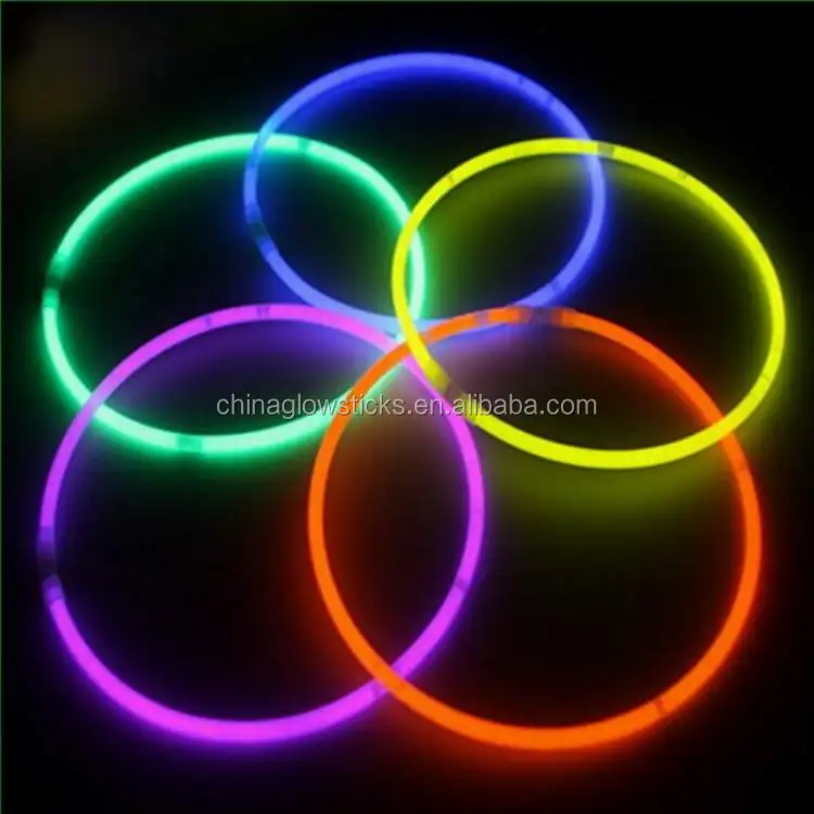 Multi color 22 inch glow stick necklace halloween wedding decorations tri-color glow necklace