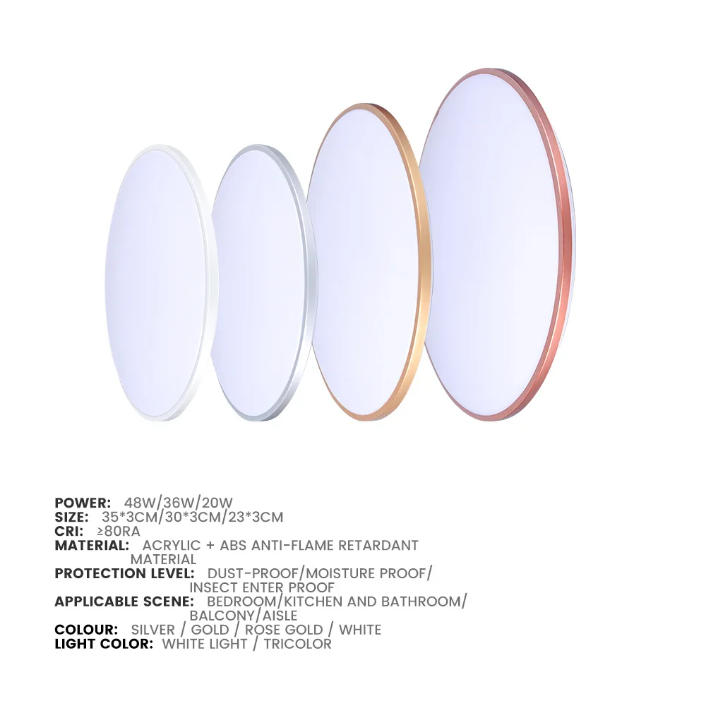 LED Ceiling Lights Ultra Slim LED Round Recessed Downlight
