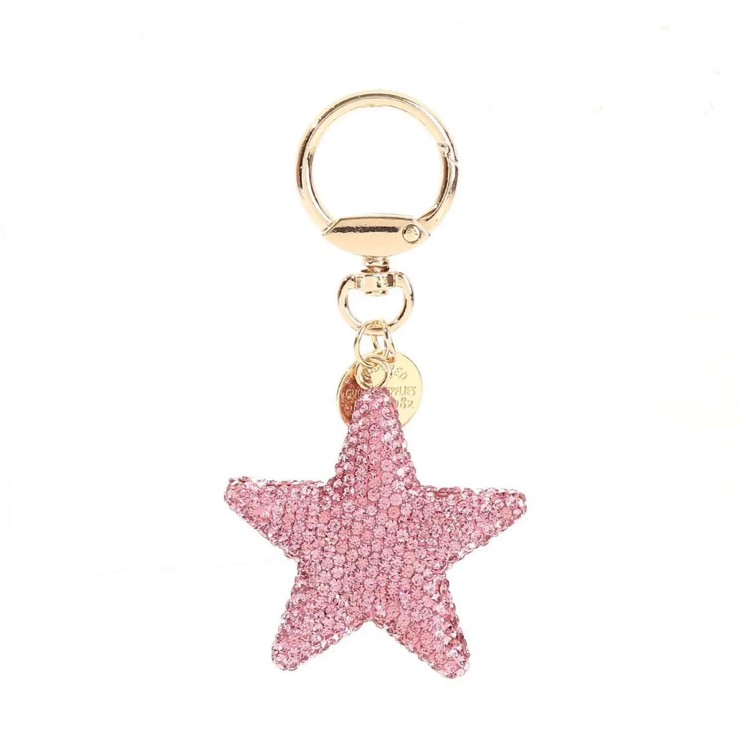 Pentagram Key Rings Gifts Luxury 3D Diamond Star Key Chains Crystal Keychain Car Key Pendant Woman Bag Charm Decor Star Keychain
