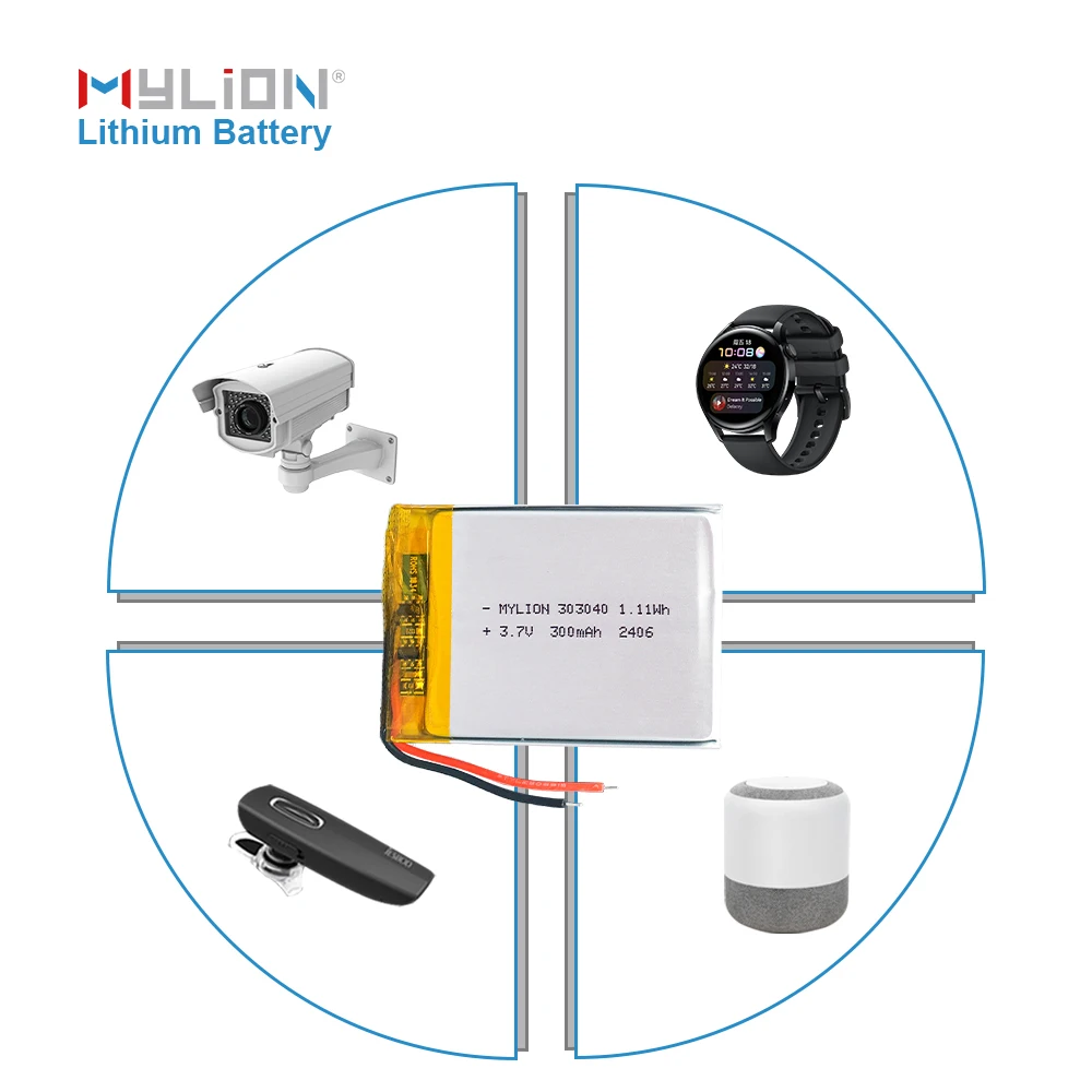 Fast Shipping Lipo 3.7 300mah Lithium Ion Small Rechargeable Polymer Battery For Bluetooth speaker