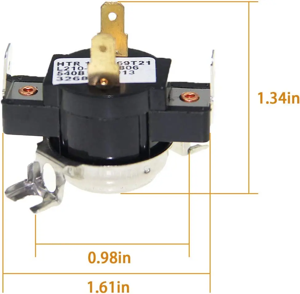 WE4M181 Dryer Cycling 4 Wire Thermostat Replaces Ap5789049, AP2044414 , PS267926,Ap5789049,EA267926,WE04M0181,WE4M245,276464