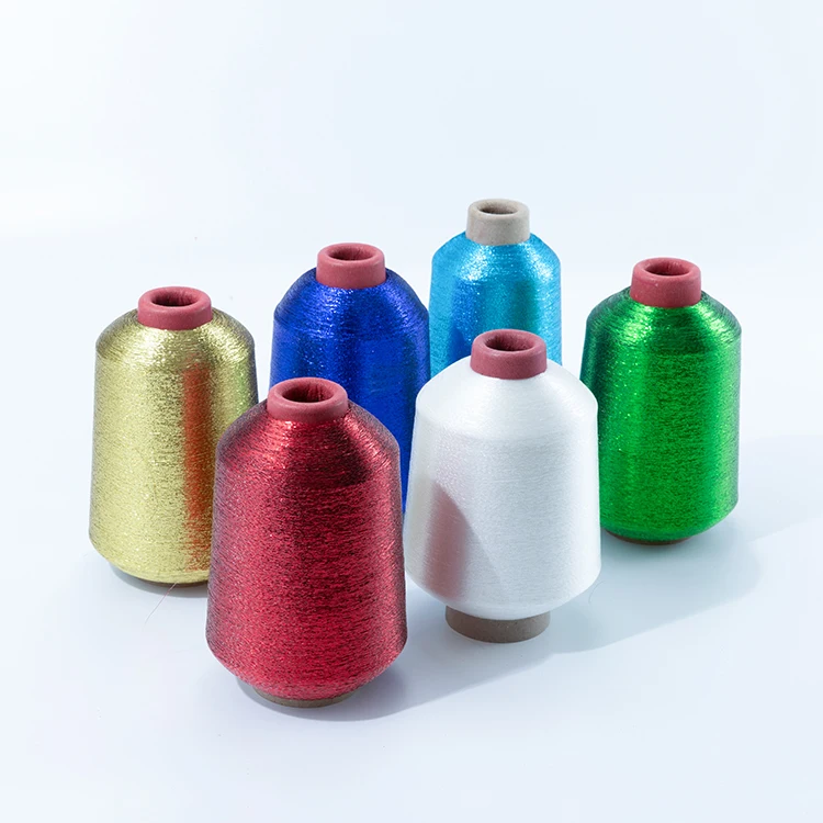 Рекламная блестящая металлическая пряжа серебряная