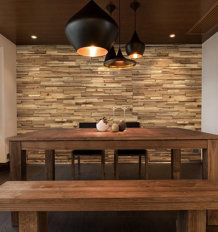 KASARO Netherlands 3D background natural solid wood wall panel