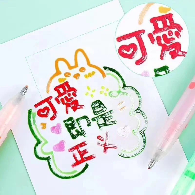 Custom Kids Graffiti 3D Stereoscopic Jelly Pen colorful paint 12 color set candy color Gel ink Pen