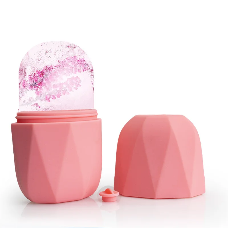 Silicone Mold Custom Logo Massage Ice Face Roller Silicone Facial Cube For Face Neck Skin Care Reusable Ice Mold