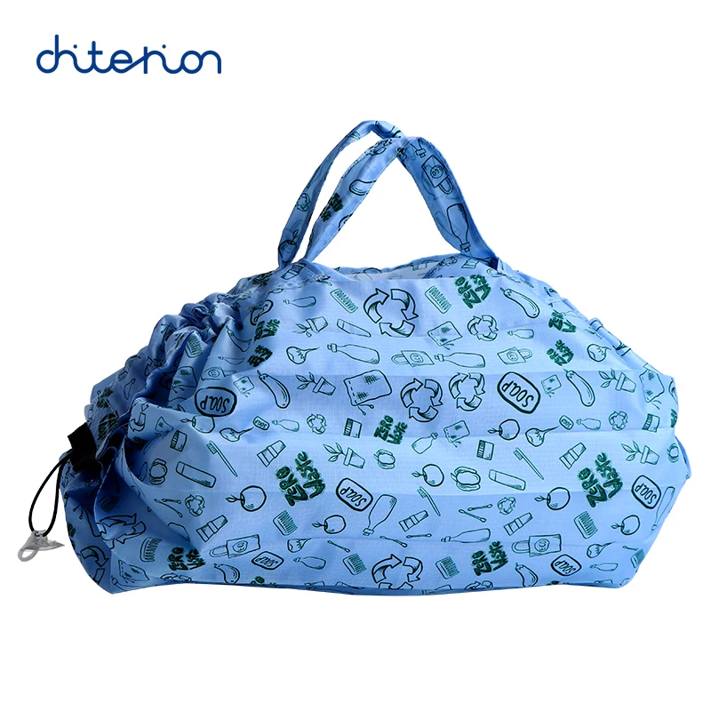 Wholesale Custom Logo Rpet Laminated Nylon Foldable Reusable Cloth Shopping Gift  Recycled Plastic Bag Shop