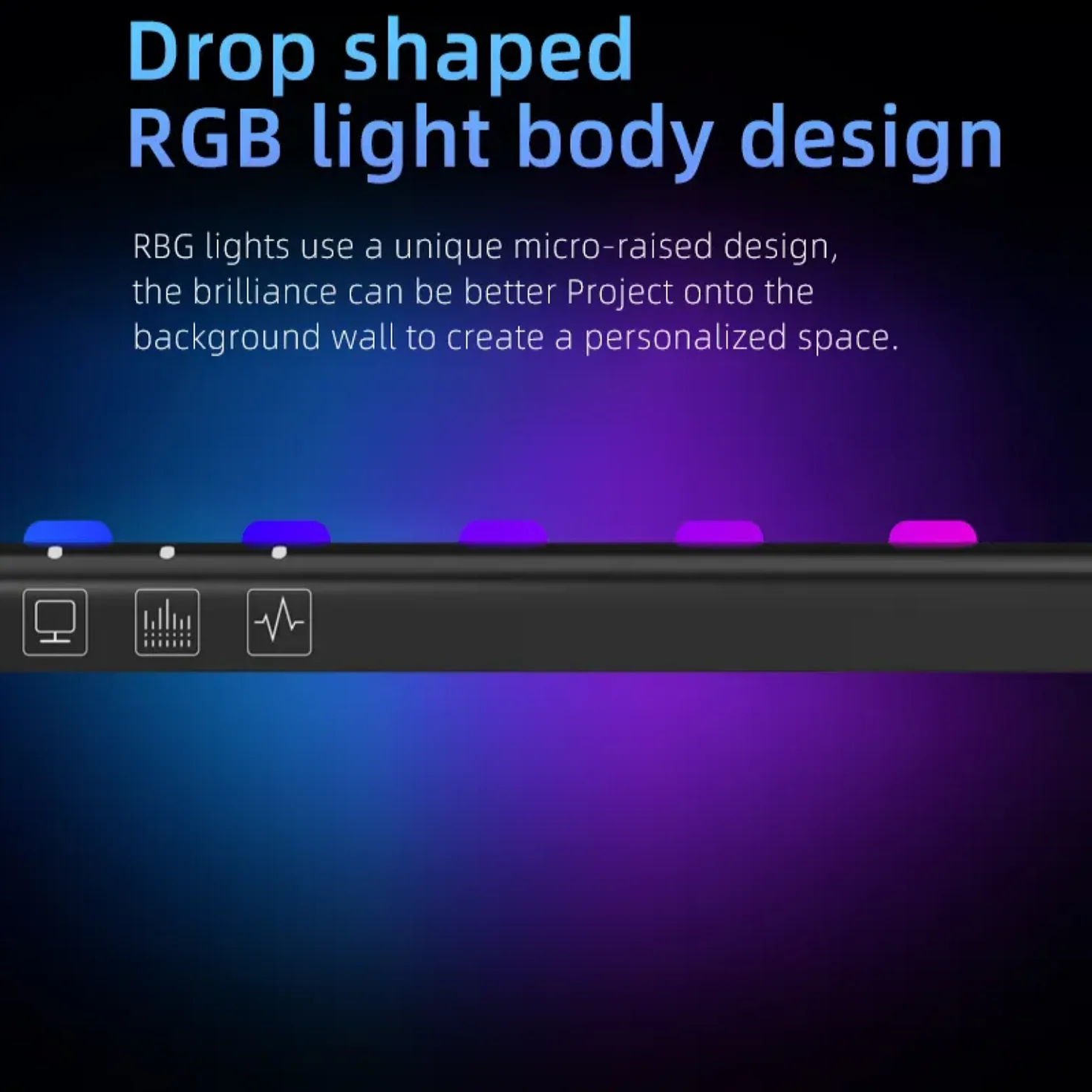 60cm RGB LED PC Laptop Screen Bar Curved Hanging Light Table Lamp Office Study Reading Computer monitor Light For LCD Monitor