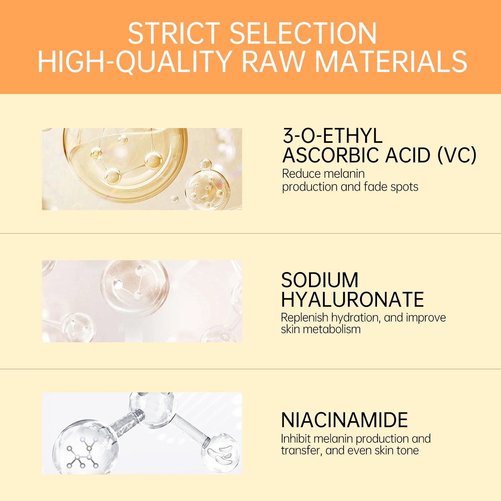 Private Label Korean Organic Whitening Moisturizing Skin Care Face Remove Dark Spot Freckles Vitamin C Serum