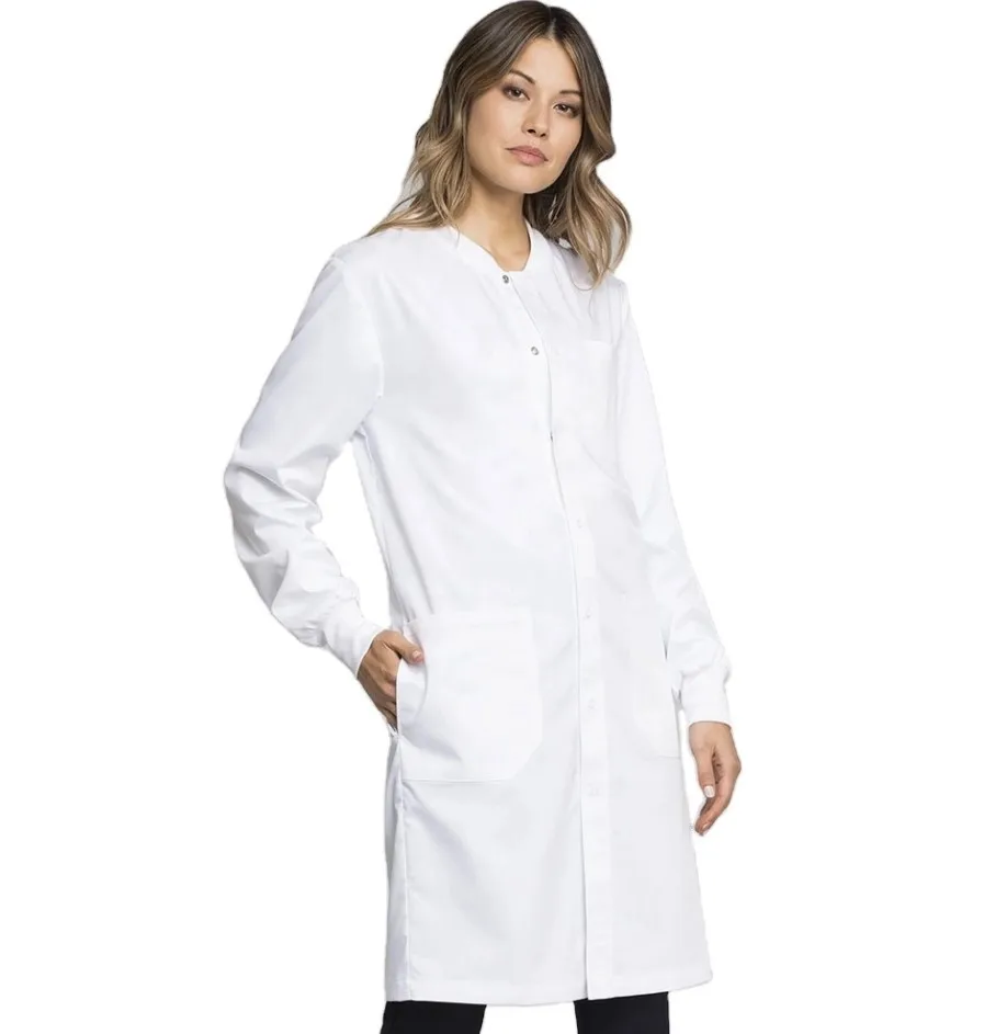 Good quality lab coat cotton-polyester white lab coat custom  medical lab coats