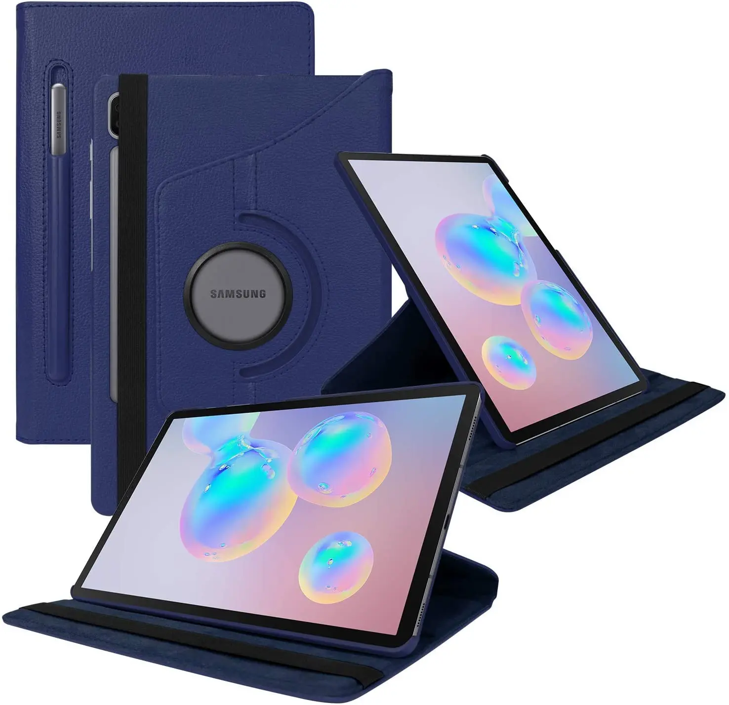 PU Leather Tablet Cases For Samsung Galaxy Tab A8 X200 X205 Book Folio 360 Rotating Adjustable Kickstand Cover