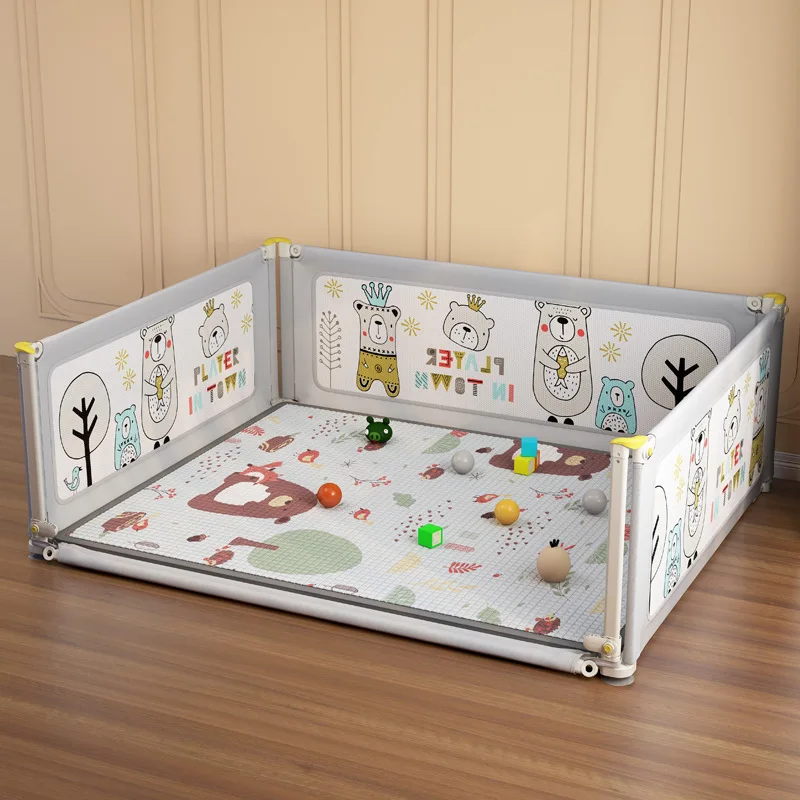 Factory Wholesale Children Play Fence Guardrail Baby Ground Crawling Toddler Fence Baby Indoor Home Kid Playpens