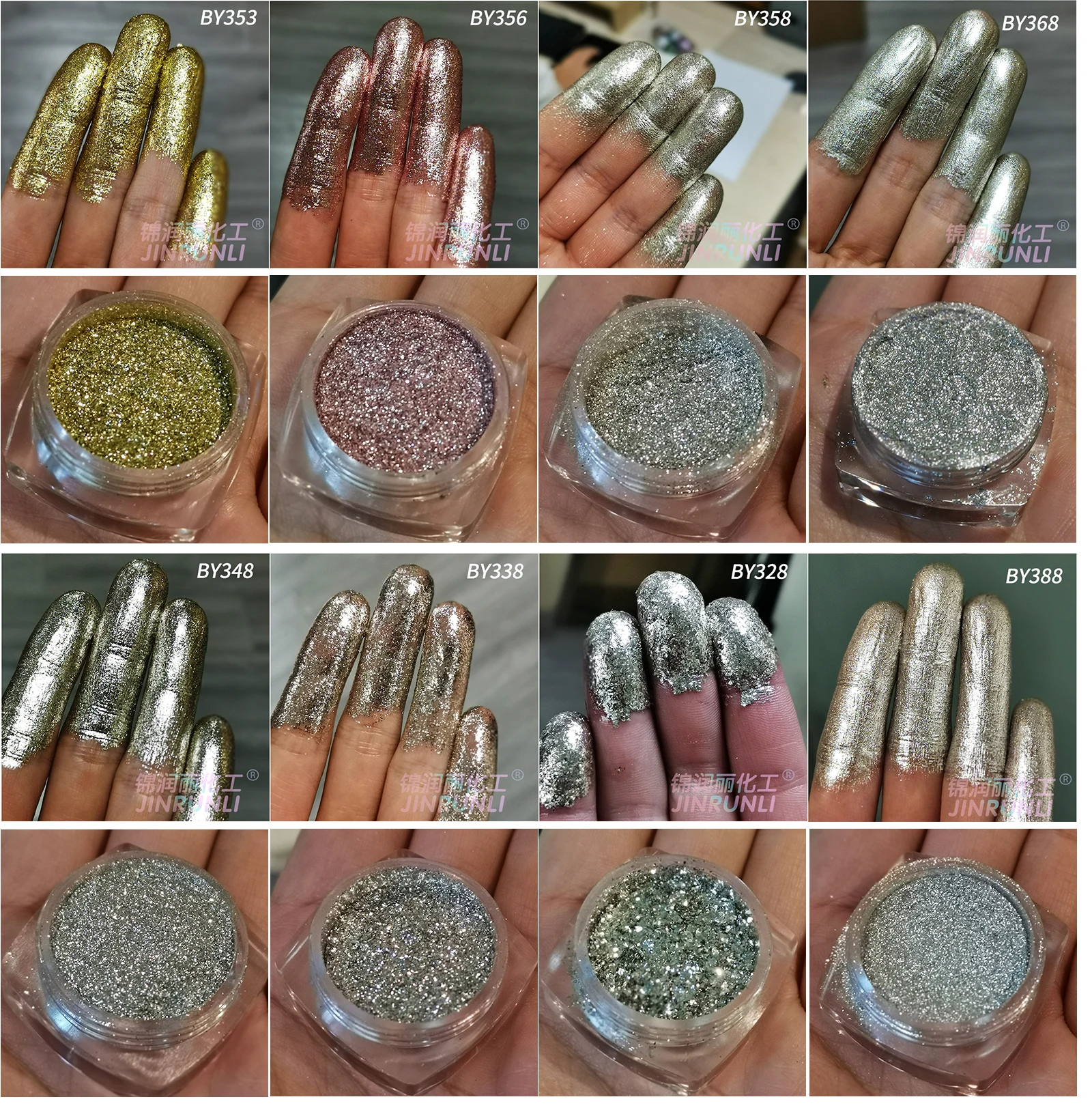 wholesale super bling borosilicate glass pearl pigments cosmetic mica powder