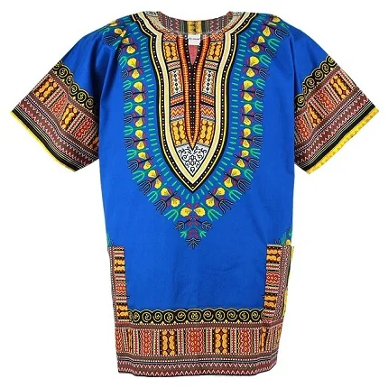 Wholesalers of Multicolor  100 % COTTON UNISEX AFRICAN DASHIKI SHIRTS FOR MALE AND FEMALE WOMENS
