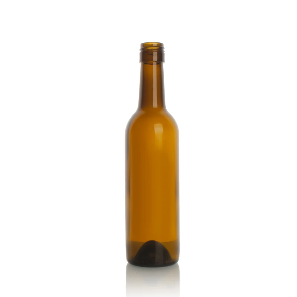 Бордо бордовой формы 750 мл 75cl 375 37.5cl винтовые прозрачные темно-янтарно-зеленые пустые стеклянные бутылки для вина