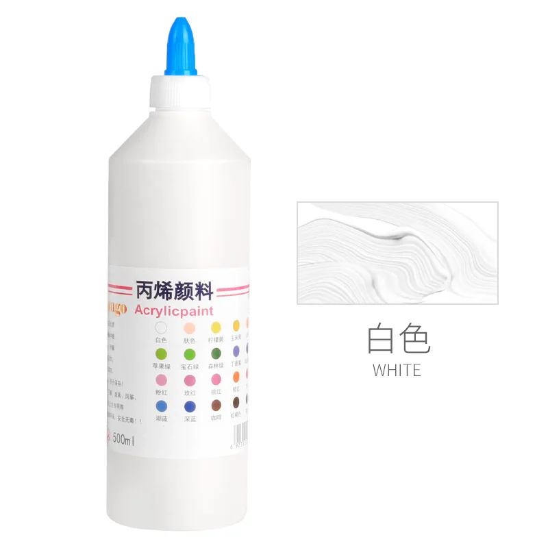 500ML Acrylic Paint High Flow & Ready to Pour Multi-purpose Paints for Kids DIY Canvas & Paper Rocks Wood and More