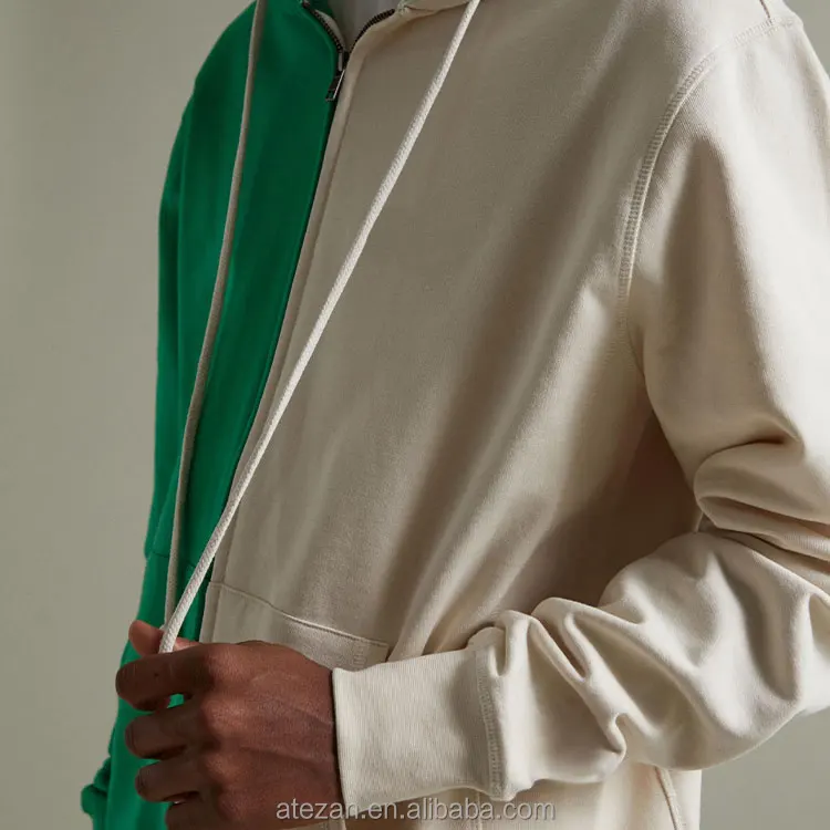 Custom Men Print Logo Full Zip Up Hoodies Sweatshirt Brown Blank Plain Heavy Weight 100% Cotton Oversize Hoodies For Unisex