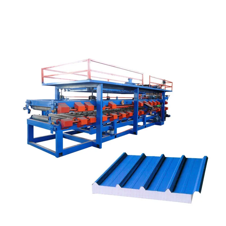 EPS PU sandwich panel making machine Production Line Steel PU Foam Sandwich Panel System Roof Wall Panel Making Machine