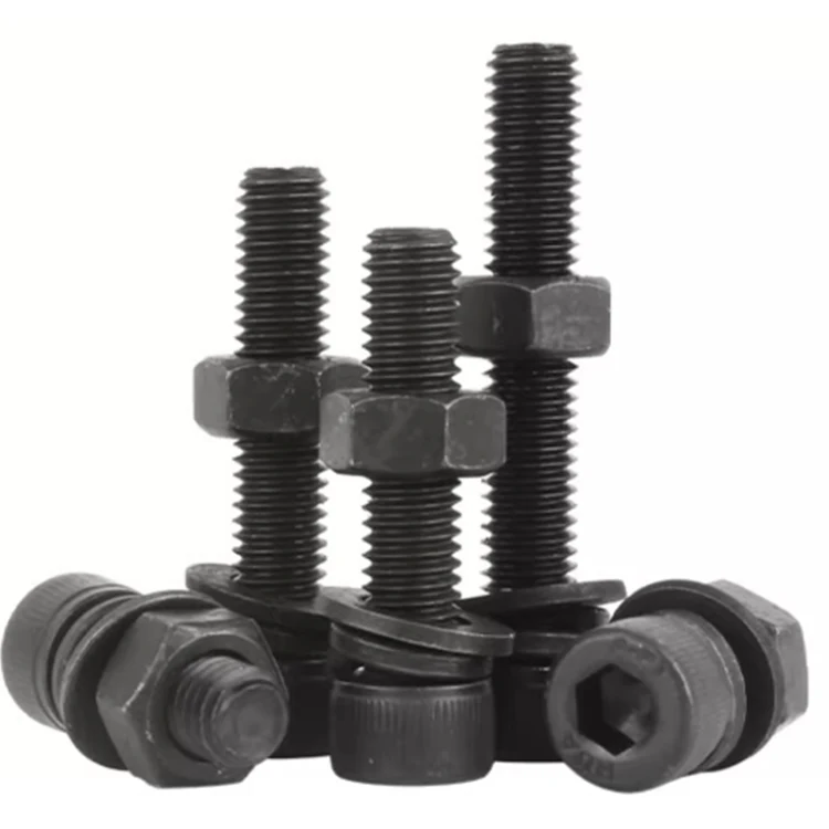 High Precision DIN965 M2 M3 M4 SS 304 316 Stainless Steel black oxide carbon steel countersunk flat head hex bolt screw