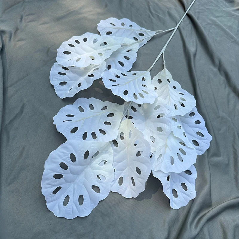 Factory Direct Simulation Green Plant Potted Decorative  Leaves 3 Head bunch Lotus Root Leaf Artificial Plant
