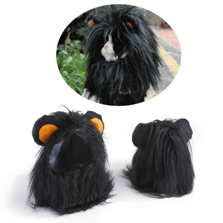 Pet dog cat headgear wig hat headgear puppy cat costume lion headgear