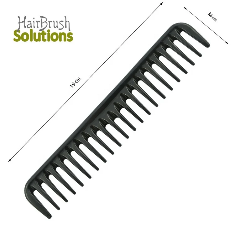 Wholesale Cheap Low MOQ Big Small Custom PP Salon Styling Personalize Scalp Hair Comb Plastic Black Wide Tooth Comb With Logo