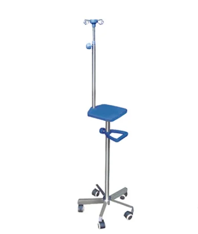 SY-534 stainless steel hospital medical IV drip stand infusion iv pole stand 4 hooks with castors