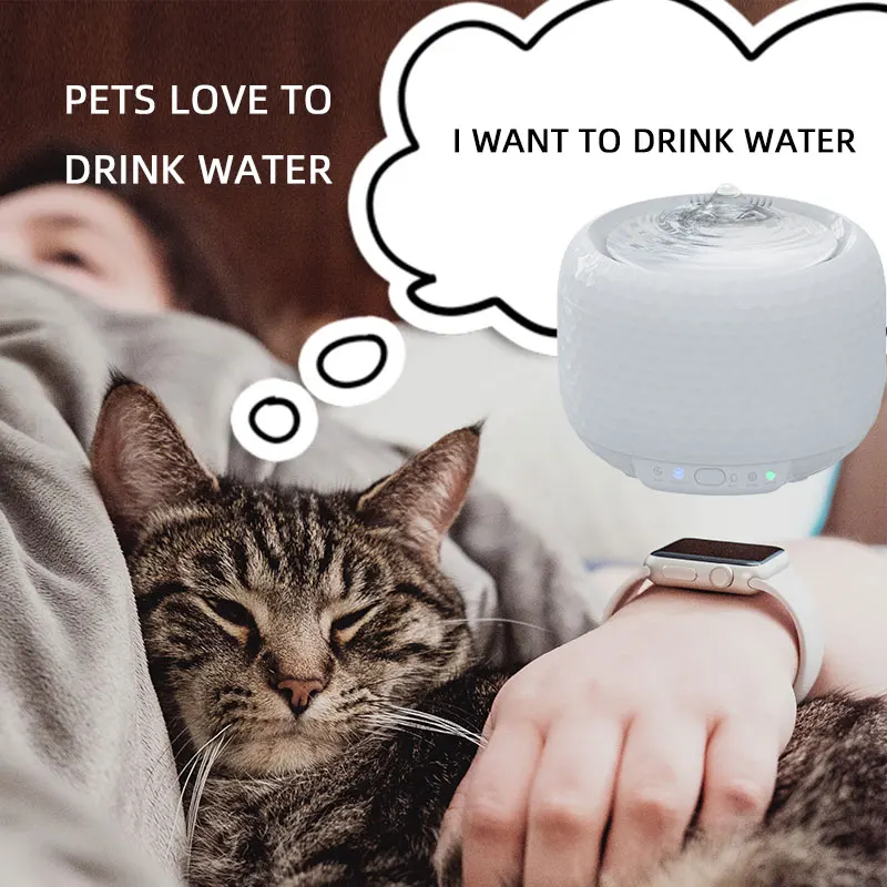 The Latest Smart Motion Sensor Auto Pet Fountain Cat Water Dispenser Automatic Pet Water Fountain with Large Capacity