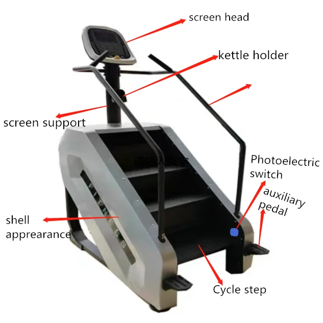 Wholesale stainless steel fitness electric powered stairmill climber stepper stair  for commercial gym stair climb