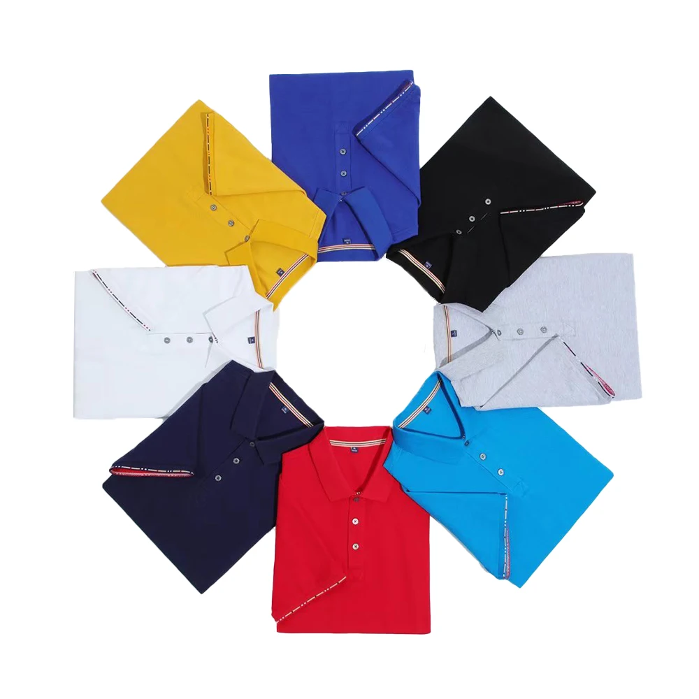 China produces a batch of high-quality cotton polo uniform polo shirts for adult teams