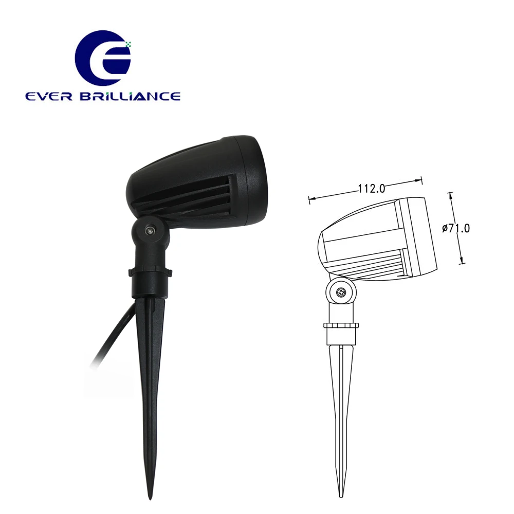 Aluminum outdoor landscape grass tree light RGB IP65 garden spike light for resorts